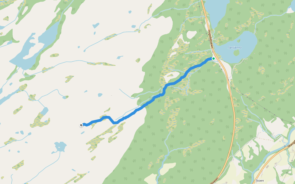 Naglen walking route map in Alset