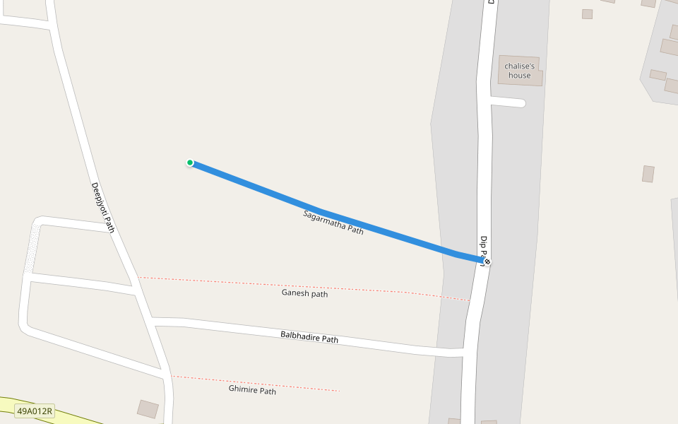 Sagarmatha Path walking route map in Ghorahi