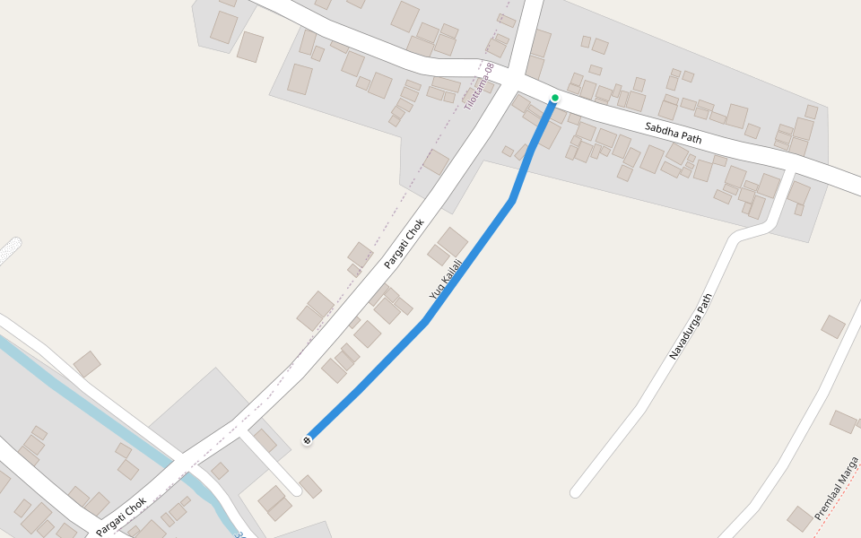 Yug Kailali walking route map in Ghorahi