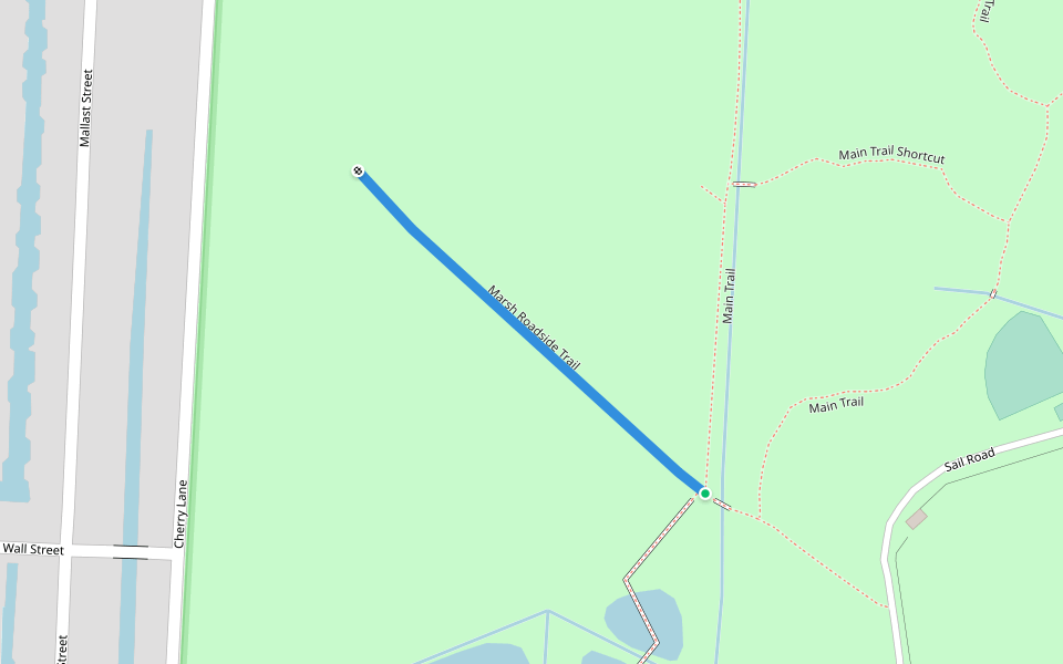 Marsh Roadside Trail walking route map in SELFRIDGE