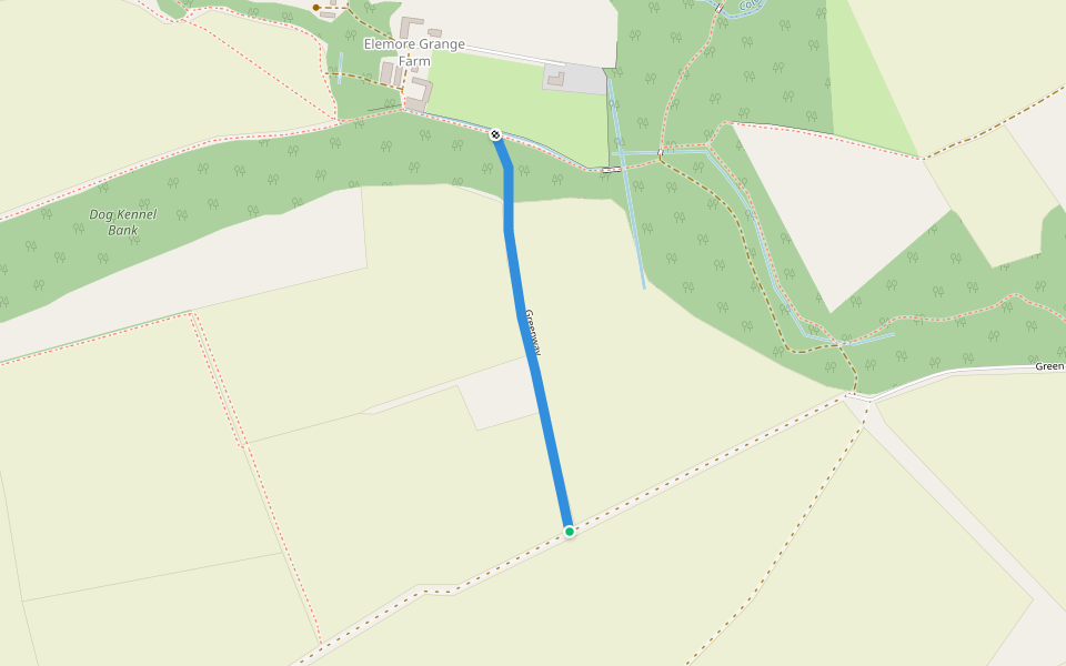 Greenway walking route map in Littletown