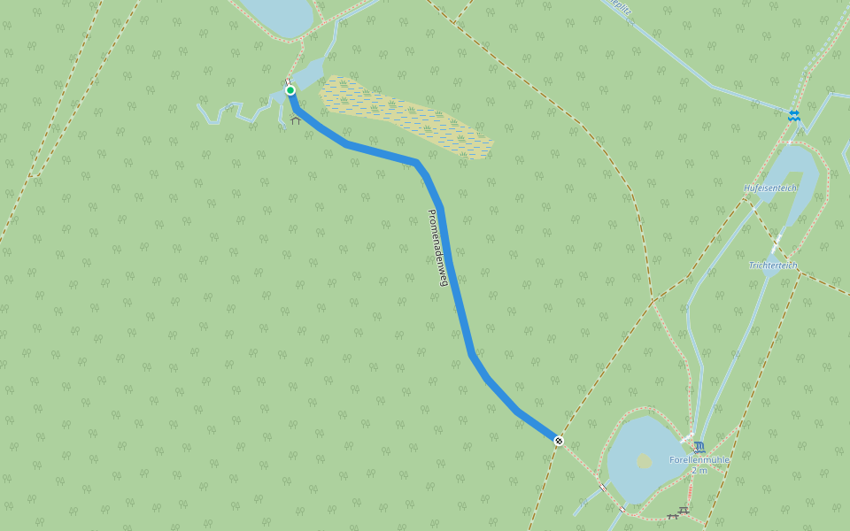 Promenadenweg walking route map in Treuenbrietzen