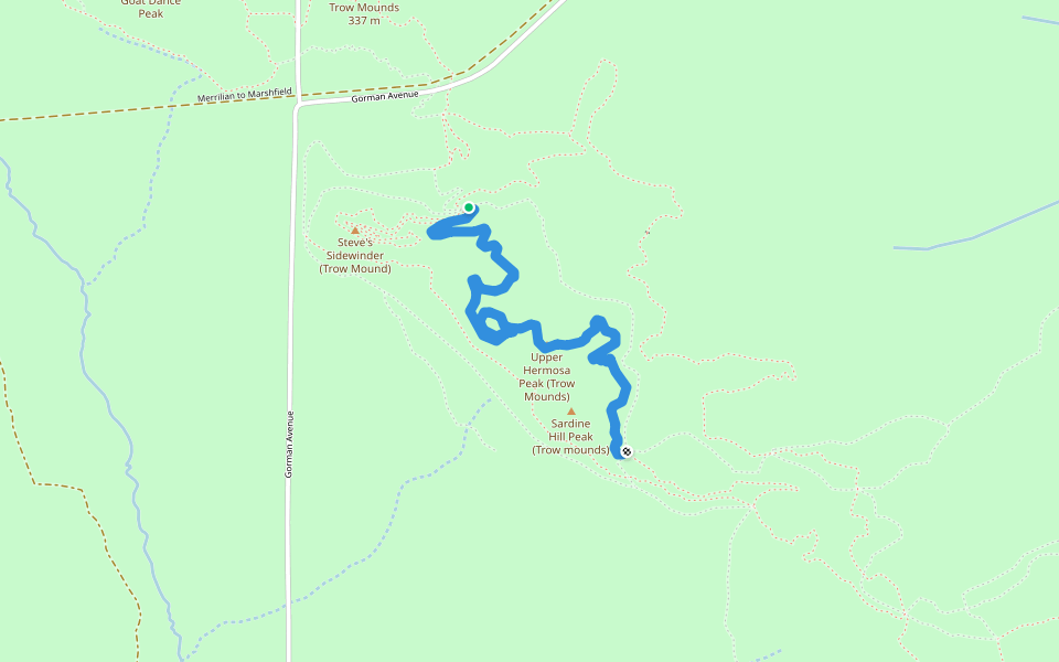 Upper Hermosa walking route map in Neillsville