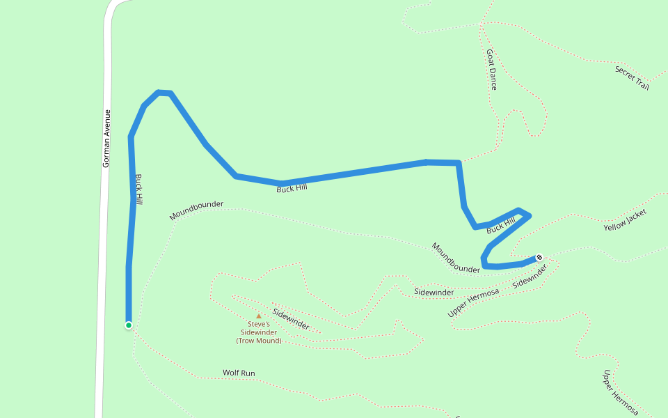 Buck Hill walking route map in Neillsville