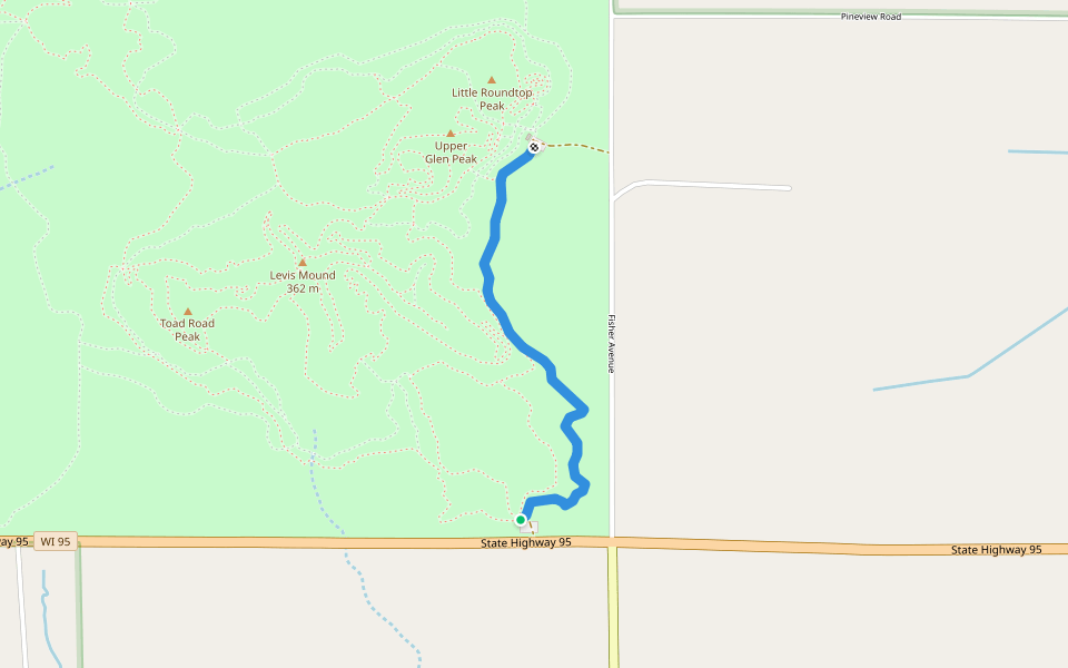 Snodgrass walking route map in Neillsville