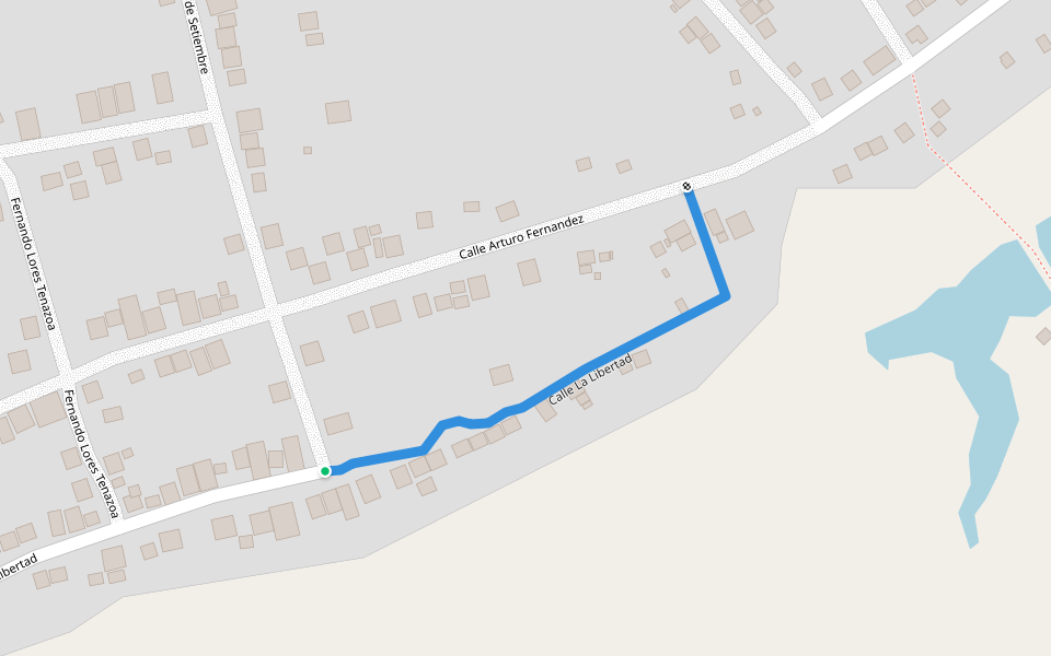 Calle La Libertad walking route map in Mazán