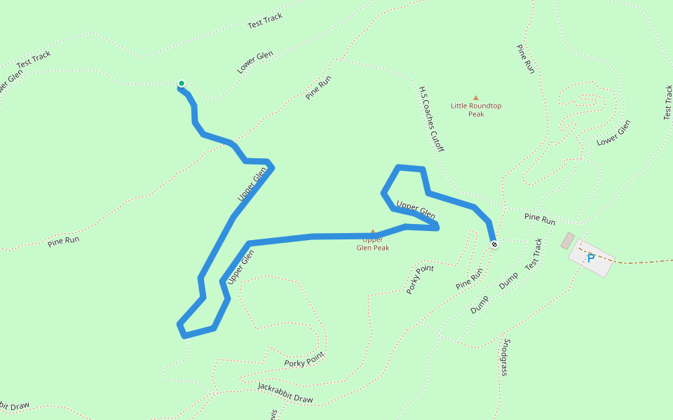 Upper Glen walking route map in Neillsville