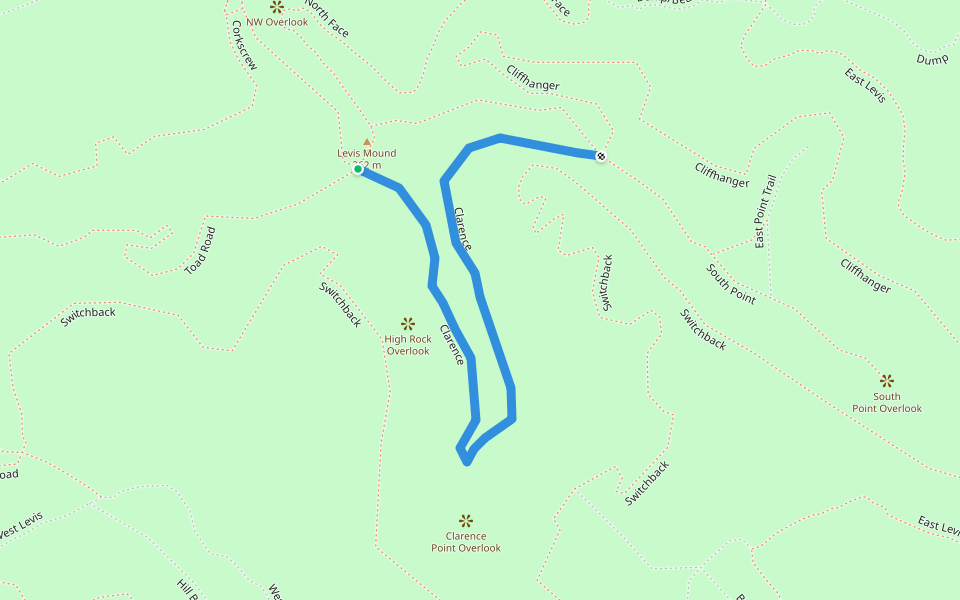 Clarence walking route map in Neillsville