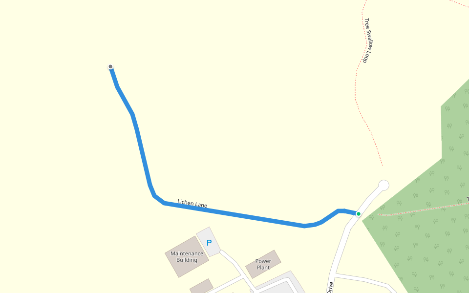 Lichen Lane walking route map in Sidney