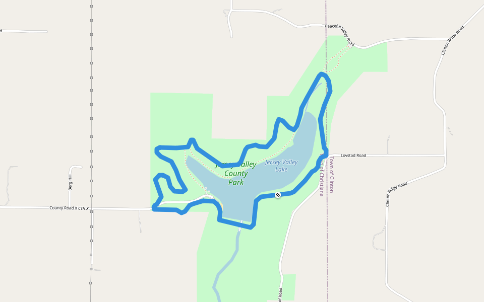Lake Loop walking route map in Westby