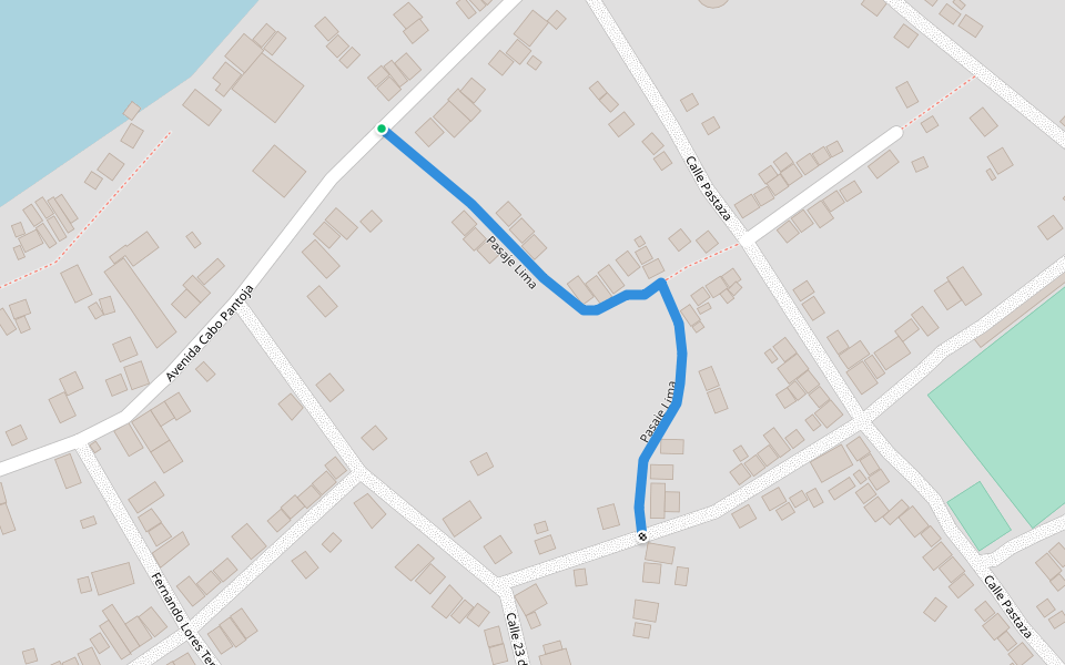 Pasaje Lima walking route map in Mazán