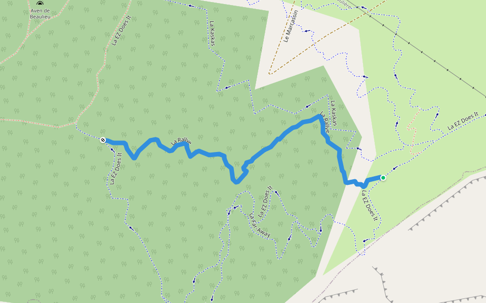 La Rallye walking route map in Caille