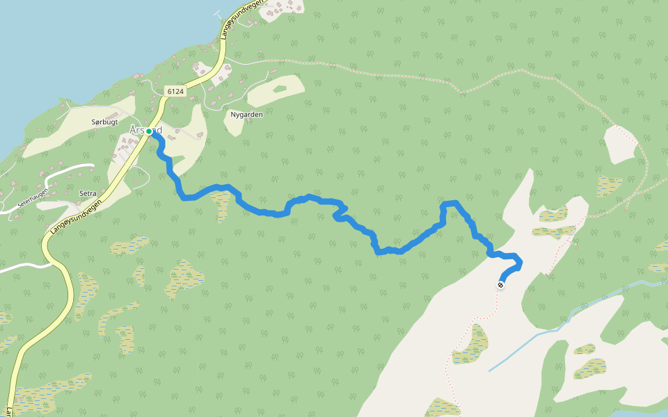 Ørnstien walking route map in Årsund