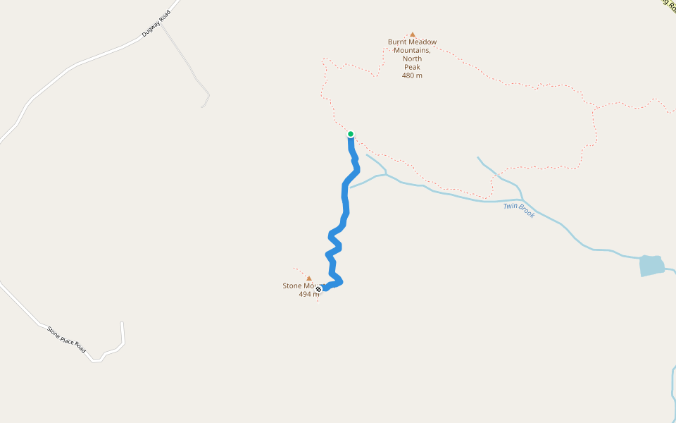 Stone Mountain Trail walking route map in Brownfield