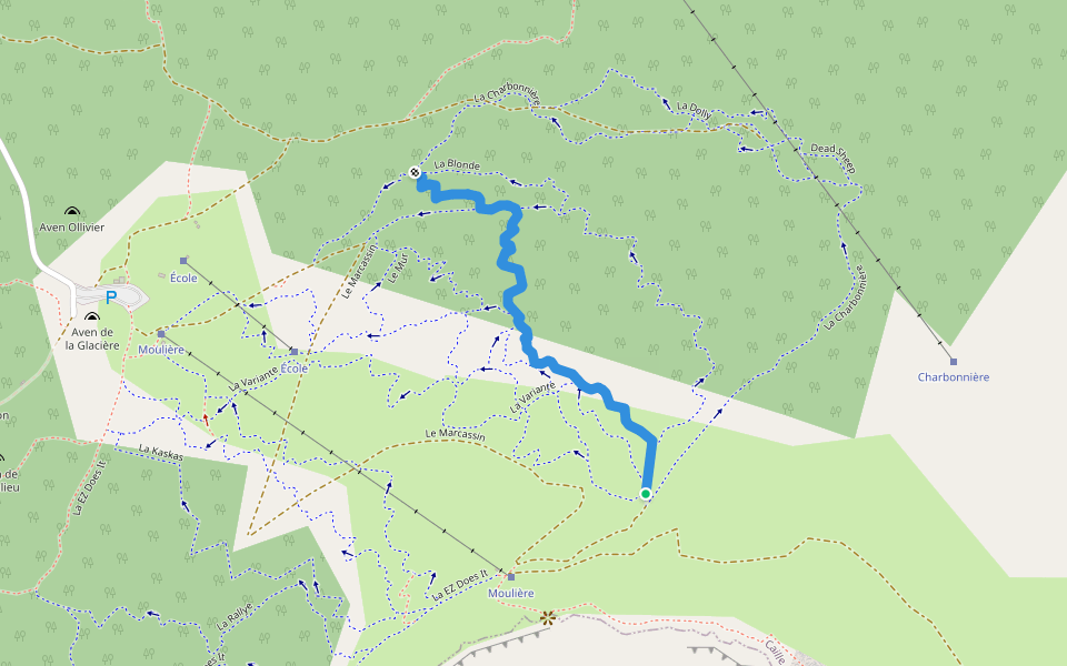 La Frappadingue walking route map in Caille