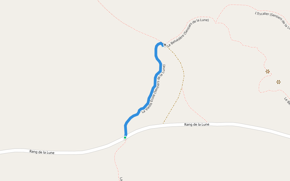 La Vieille École (Sentiers de la Lune) walking route map in Rapide-Danseur