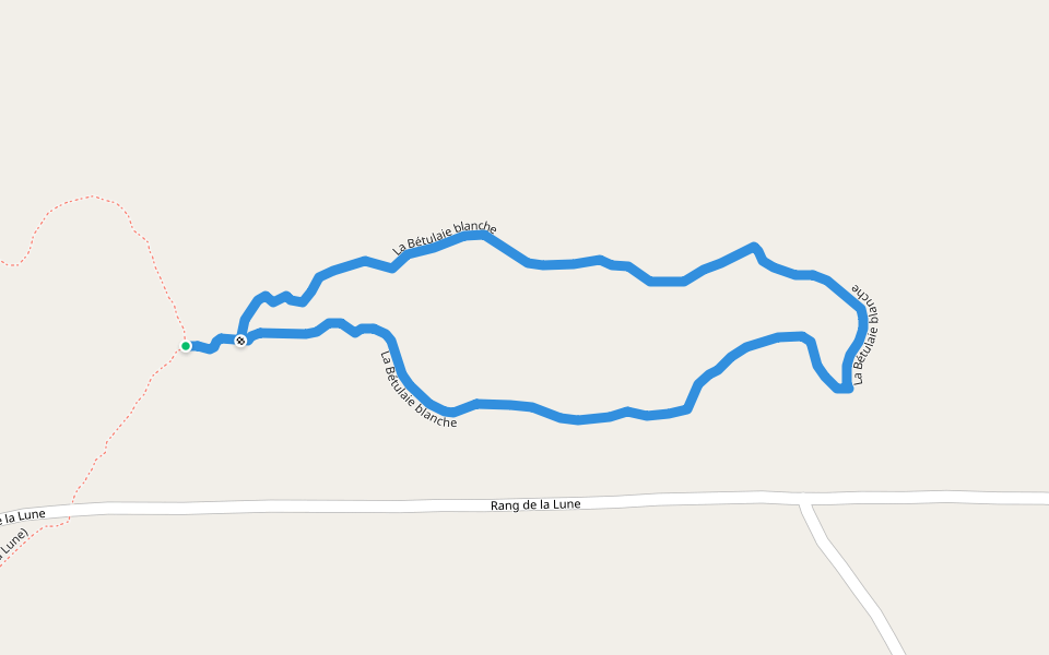 La Bétulaie blanche walking route map in Rapide-Danseur