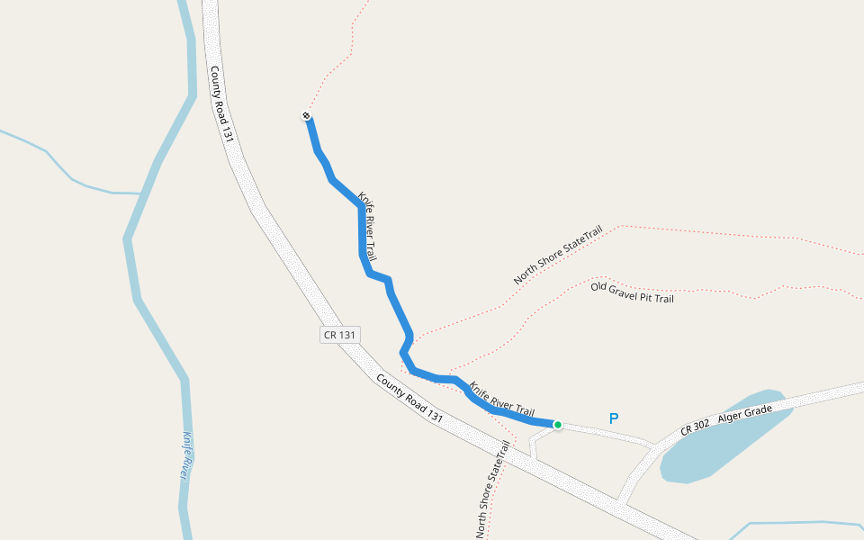 Knife River Trail walking route map in Two Harbors