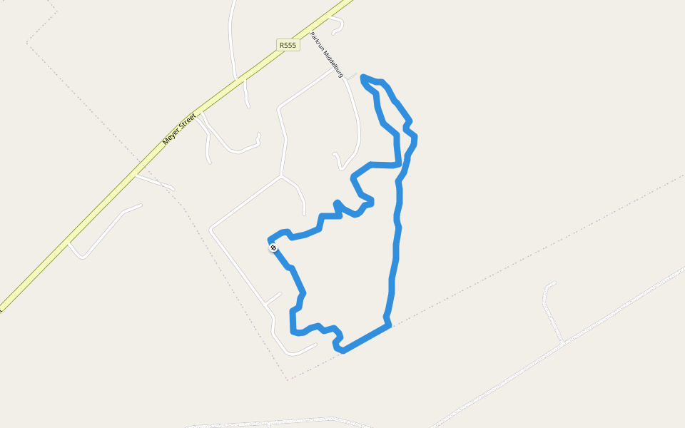 Parkrun Middelburg walking route map in Middelburg