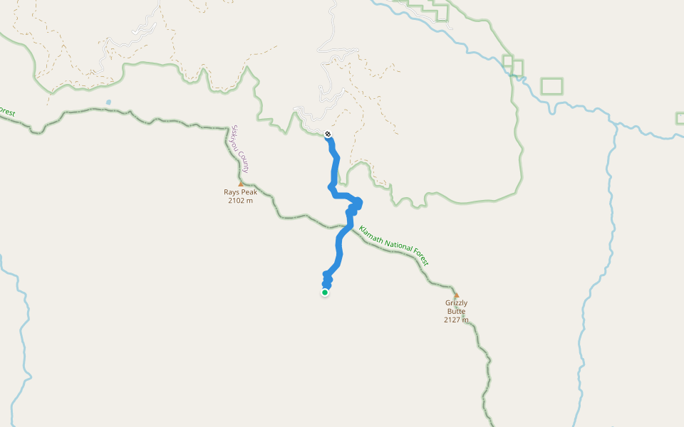 China Springs Trail walking route map in Junction City