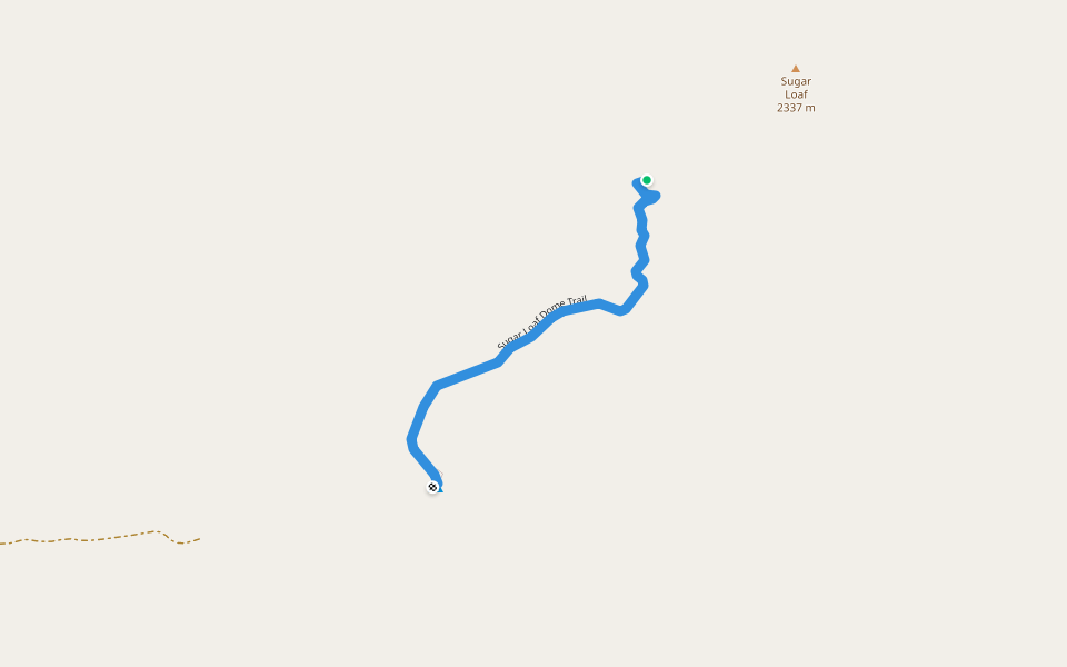 Sugar Loaf Dome Trail walking route map in Wheatland