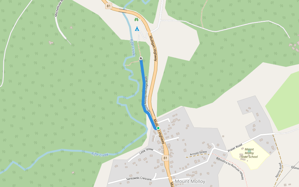 Mount Molloy Heritage Walk walking route map in Mount Molloy