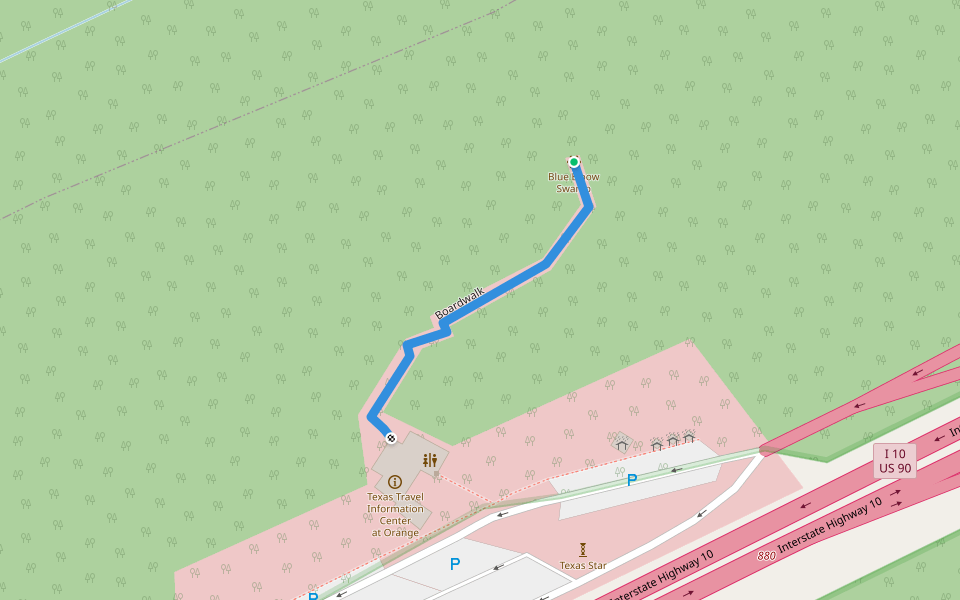 Boardwalk walking route map in Orange