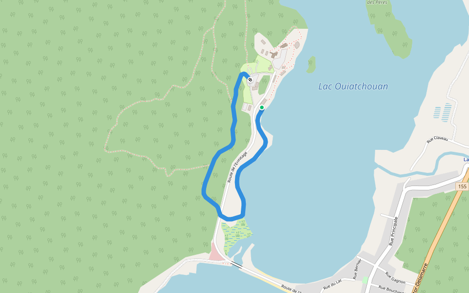 Sentier du flaneur walking route map in Lac-Bouchette