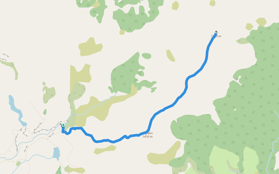 Big Ben Route walking route map in Snowdon