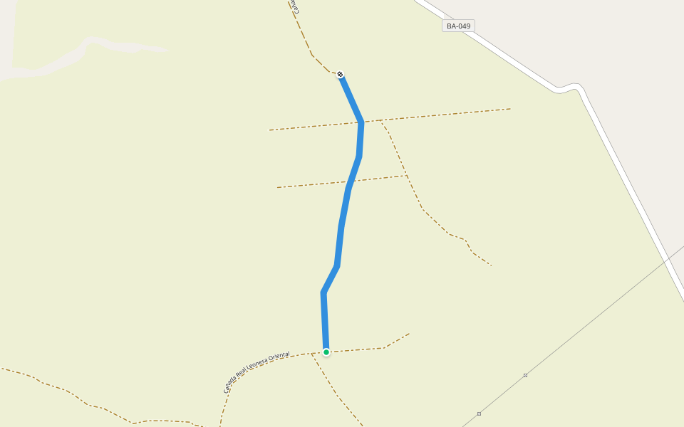 Cañada Real Leonesa Oriental walking route map in Castilblanco