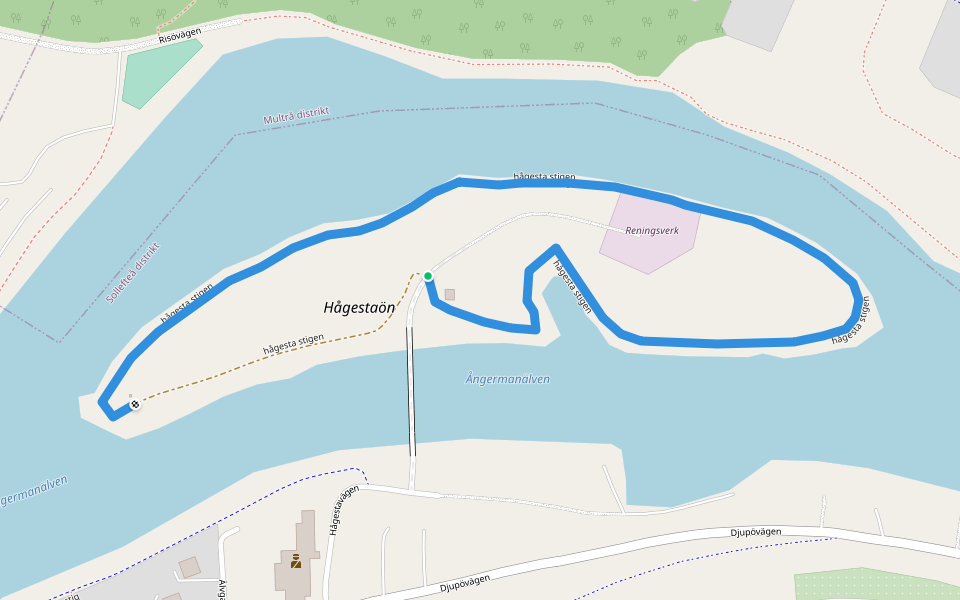 hågesta stigen walking route map in Sollefteå