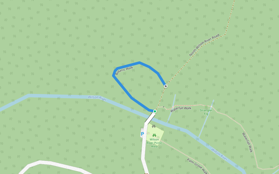 Botanic Walk walking route map in Banda Banda