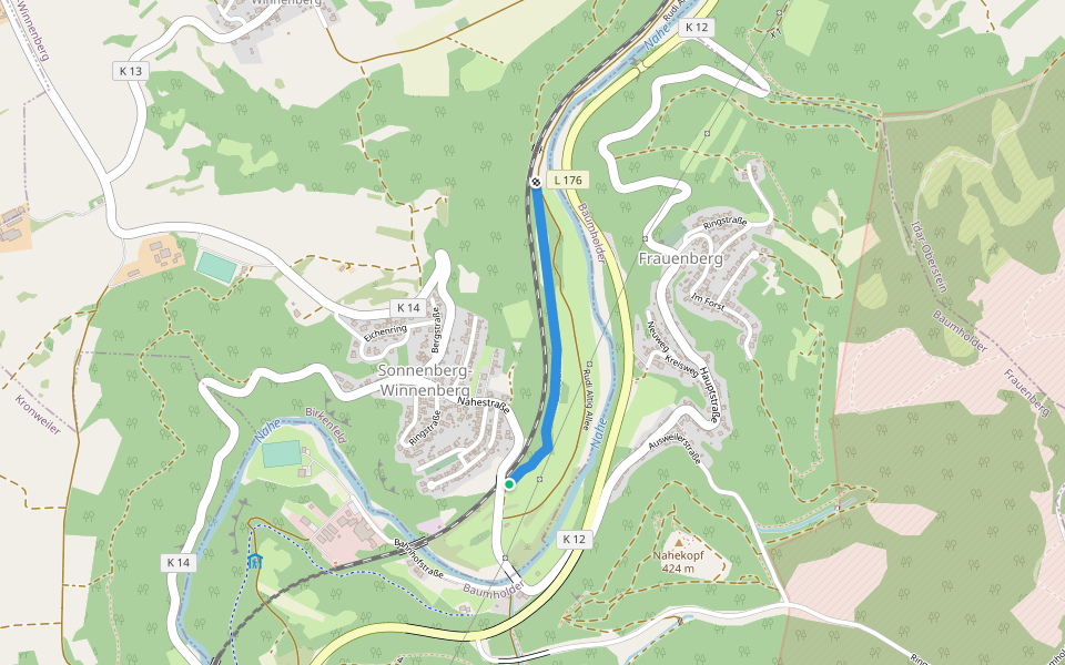 Meerjungfrauenweg walking route map in Sonnenberg-Winnenberg
