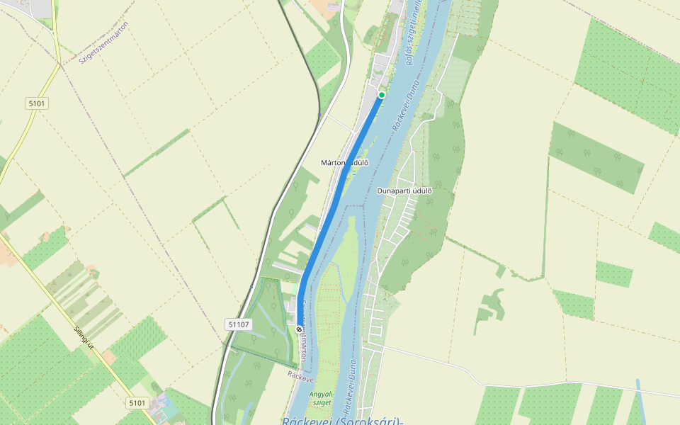 Dunapart-alsó walking route map in Szigetszentmárton