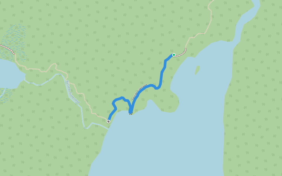 Sentier Suterland walking route map in Saint-Michel-du-Squatec