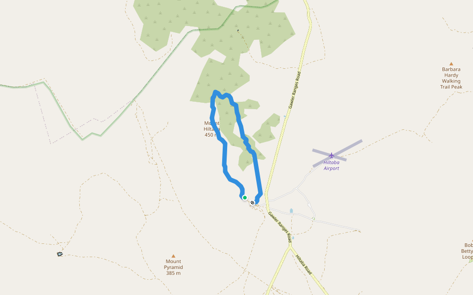 Warren Bonython Loop Walk walking route map in Hiltaba