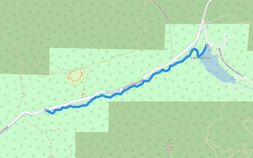 Steptoe Creek Trail walking route map in Ely