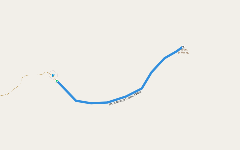 Mt St Mungo Lookout Walk walking route map in Hiltaba