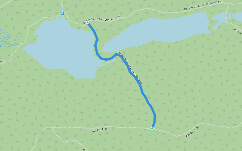 Traverse (en réaménagement) walking route map in Rouyn-Noranda