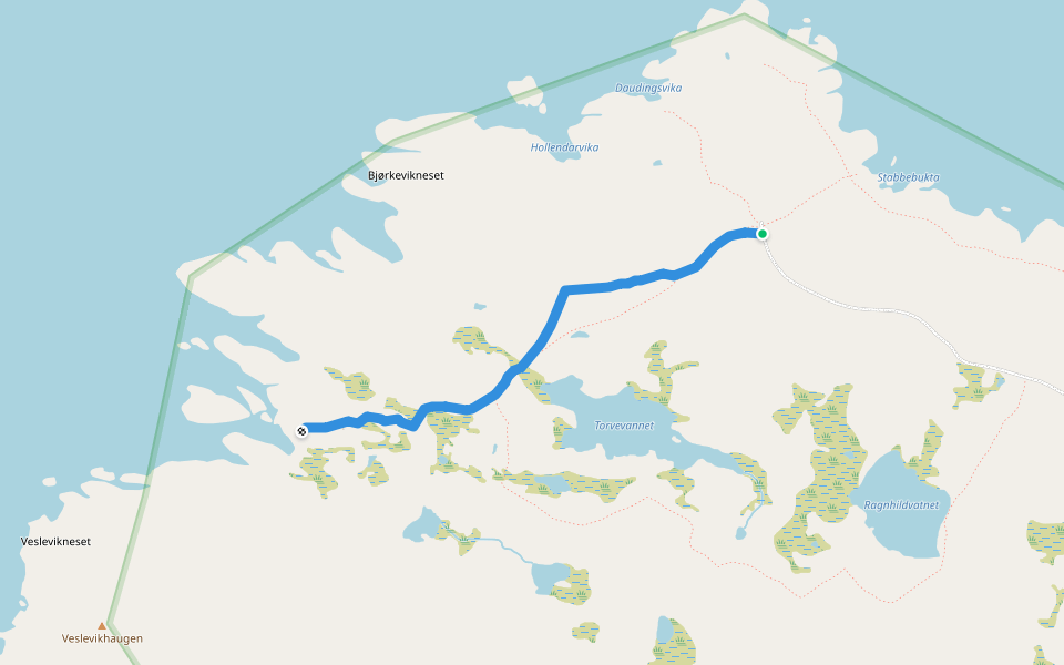 Kultursti walking route map in Gamvik