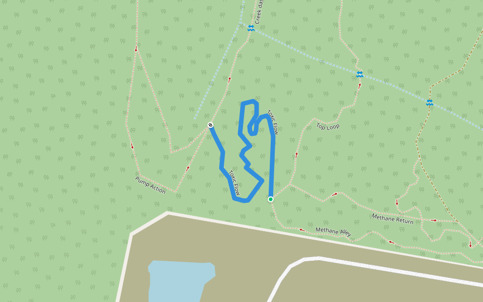 Toxic Flow walking route map in Lucas Heights