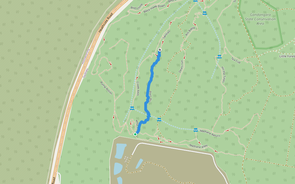 Top Loop walking route map in Lucas Heights