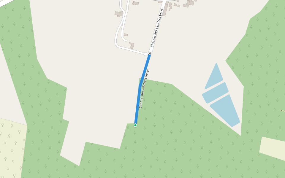 Chemin des Lauriers Verts walking route map in Lavoux