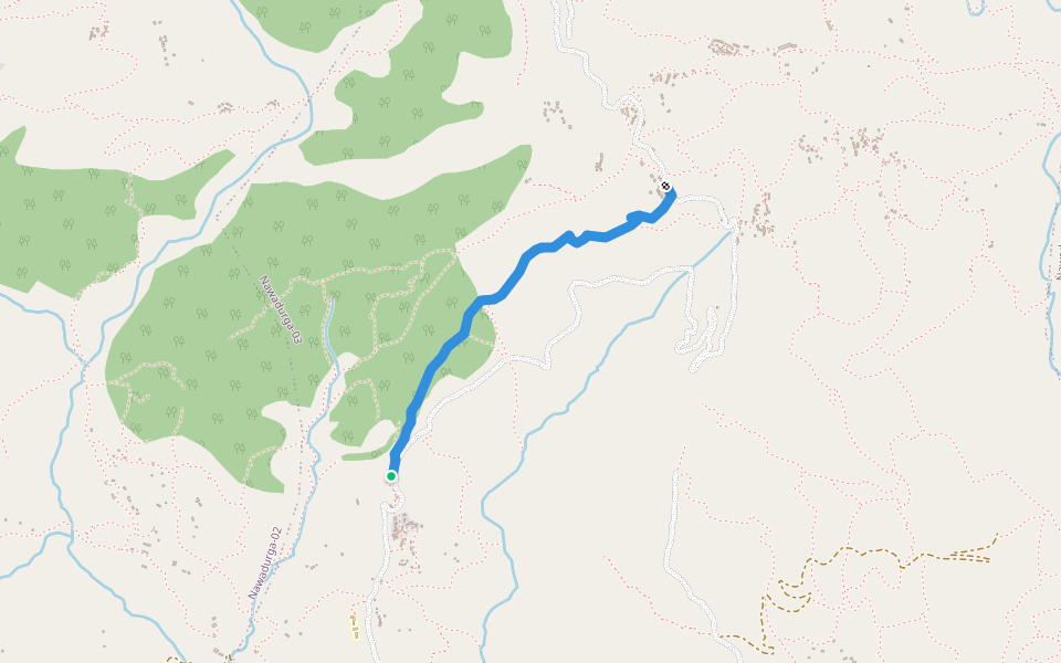 chilfi walking route map in Amargadhi