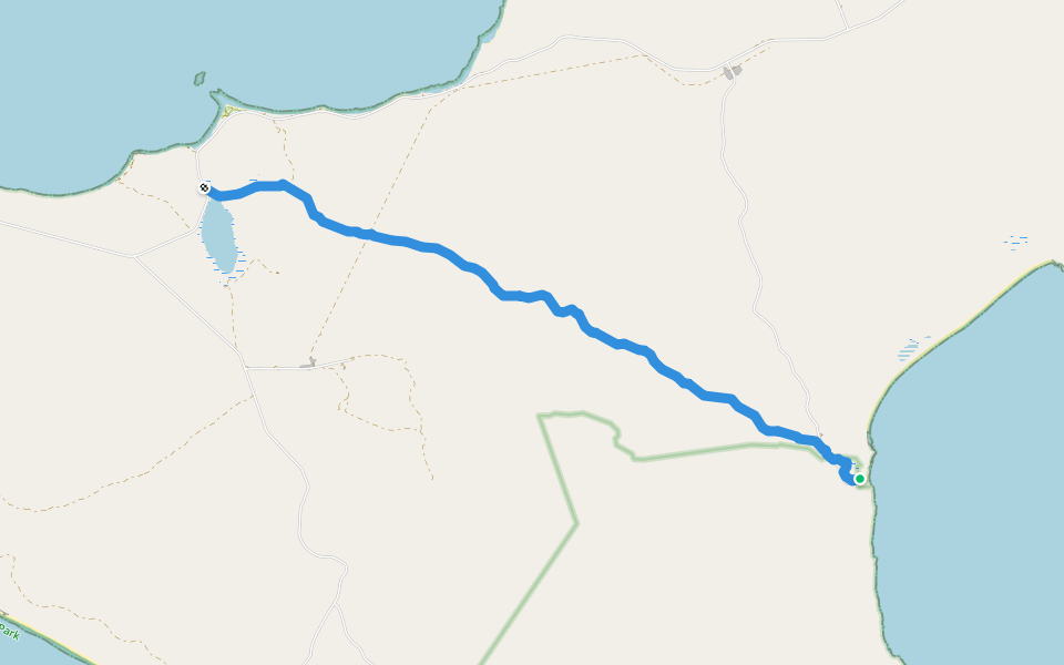 Taylors Landing to Pillie Lake walking route map in Lincoln National Park