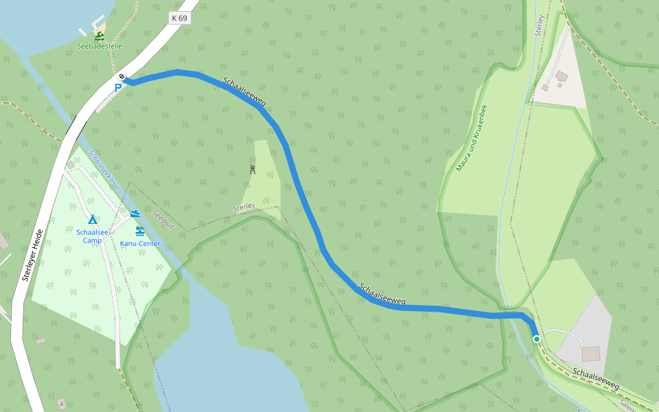 Schaalseeweg walking route map in Salem