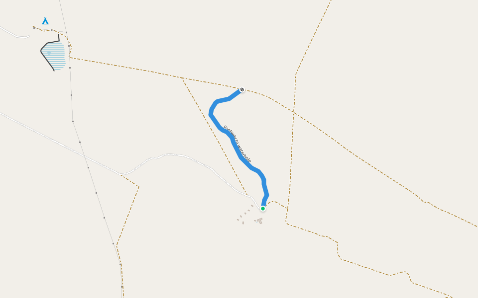 Footway to waterhole walking route map in Kamanjab
