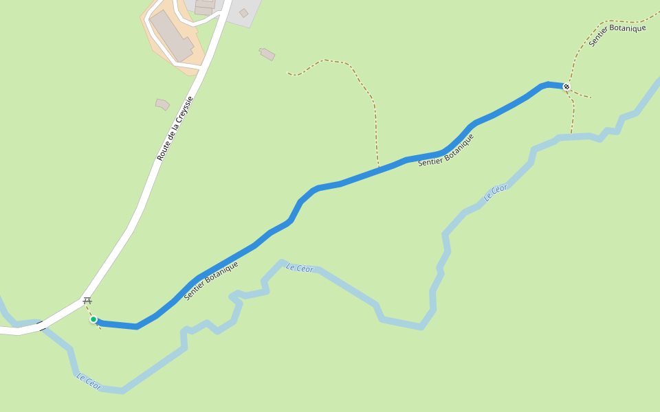 Sentier Botanique walking route map in Arvieu