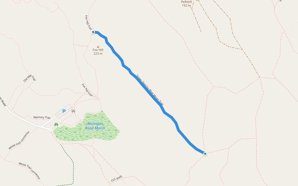Super Sketchy Blue Moon Trail walking route map in Pound Ridge