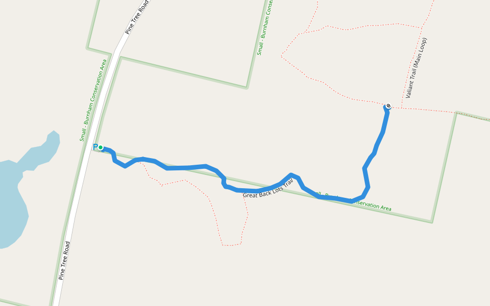 Great Back Lots Trail walking route map in Litchfield